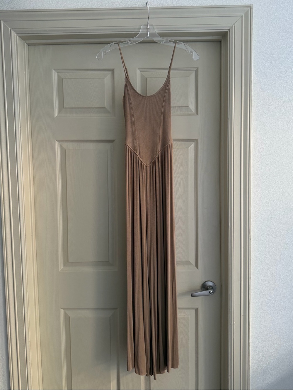 American Eagle Outfitters Taupe Ribbed Jumpsuit
